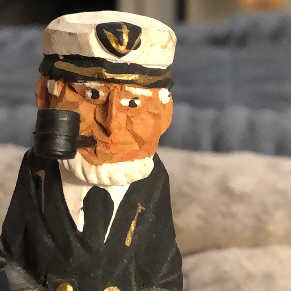 Vintage Sailor Hand Carved/Painted Wood Carving Excellent Condition - Picture 3 of 11